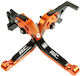 KTM Set of Motorcycle Brake/Clutch Levers Flexible Adjustable Orange 522163