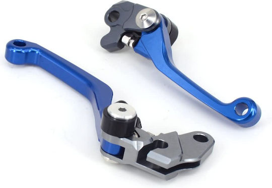 Innovaciones MS Set Manete Frână/Ambreiaj Motocicletă Manete de motocicletă Manete de motocicletă ajustabile Albastru L66M-R6