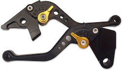 Ride It Set of Motorcycle Brake/Clutch Levers Adjustable for Kawasaki Versys 650 Black ΜΑΝ-0614-000