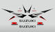 Komplettes Motorrad-Aufkleber-Set 20 Stück Custom Suzuki Gsx-r 1000 Anthrazit Schwarz 2006 K6