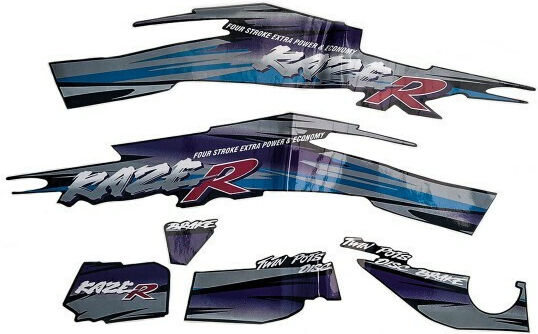 Kawasaki Kaze-r Blue-Purple Stickers Set