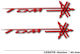 Tdm Stickers 2 Pcs 20.3cm Red Code sm556ya