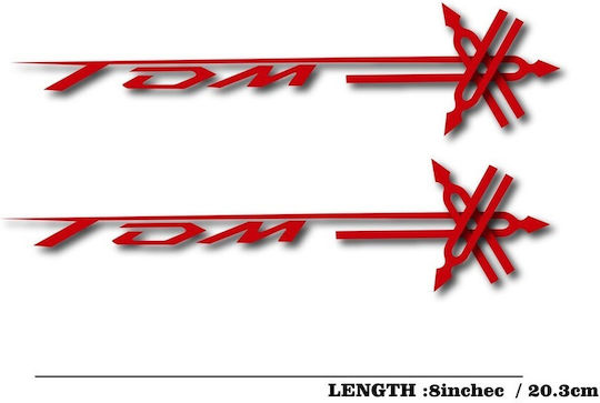 Tdm Stickers 2 Pcs 20.3cm Red Code sm556ya