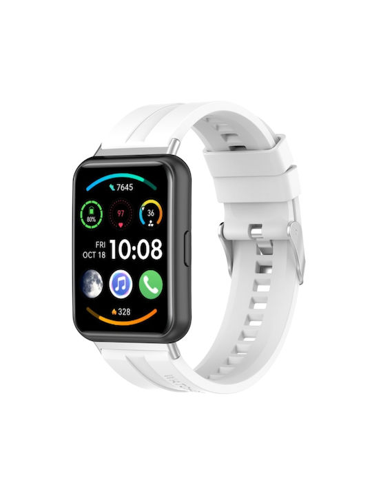 Armband Silikon Weiß (Huawei Watch Fit 2)