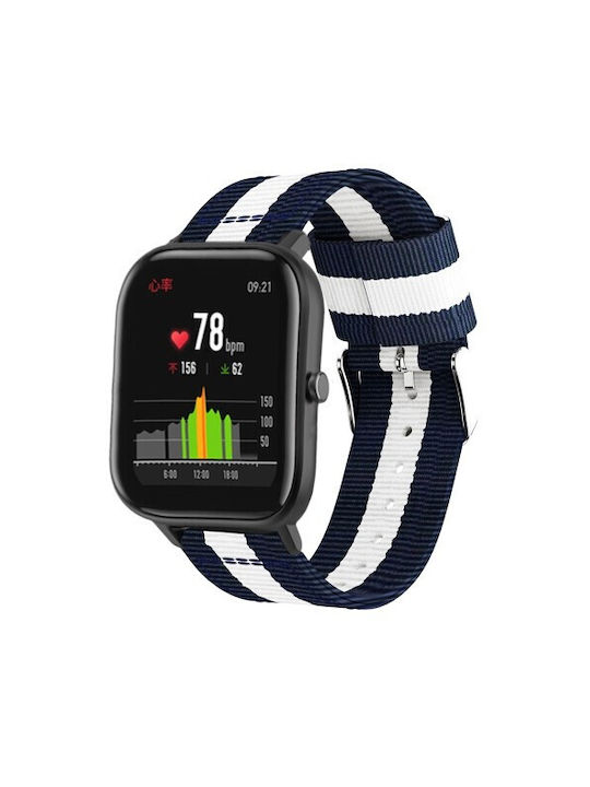 Λουράκι Υφασμάτινο Navy Μπλε (Apple Watch 38/40/41/42mmAmazfit Bip)