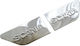 Stainless Steel Mirror Plates Scania Logo Embossed Scania R 185mm X 86mm X 1mm 2 Pcs