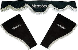 Mercedes Schwarze 3-Teiliges Vorhang-Set