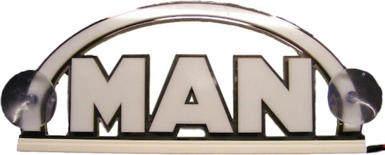3D Decorative Cabin Sign Blue LED 24V Man 250mm90mm6mm Cable 15m Plug Lighter Socket