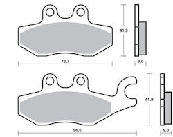 Мотоциклетни Накладки Предни Десни X8 400 06-08 X9 125 05-07 250 05-06 X-evo 400 07-10 Fa418 Suprema