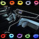 El Wire 2m 6ft Flexible Soft Hose Wire Lights Dc 12 V Car 360 Degree Illumination Light Blue