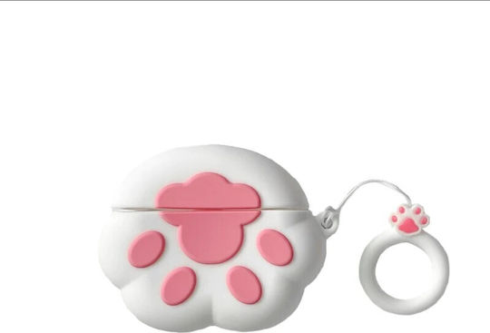 Lykl Cat Paw Θήκη Σιλικόνης σε Λευκό χρώμα για Apple AirPods Pro