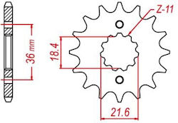 SFR Front Sprocket for Honda AX-1