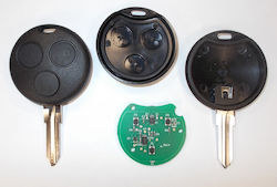 Car Key Shell with Blade with 3 Buttons for Smart