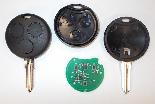 Car Key Shell with Blade with 3 Buttons for Smart