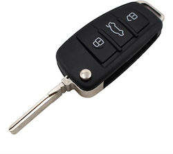 Carcasă cheie auto cu lamă Pliabil cu 3 butoane Tip pentru Audi Carcasă cheie auto cu lamă Pliabil cu 3 butoane Tip pentru Audi