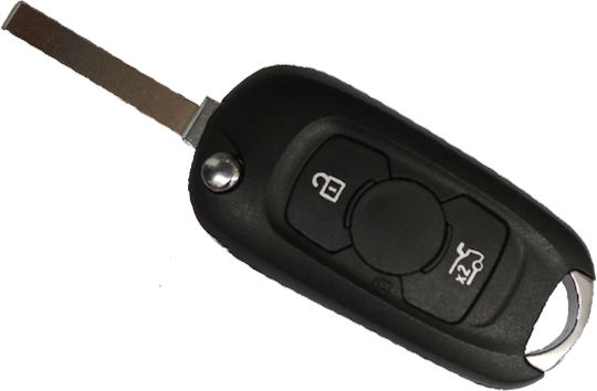 Foldable Car Key Shell with Blade with 3 Buttons Remote control