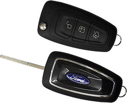 Carcasă cheie auto cu lamă Pliabil cu 3 butoane Tip pentru Ford