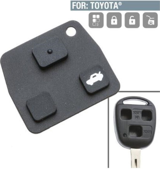 Car Key Rubber Spare Part Toyota 2 or 3 Buttons