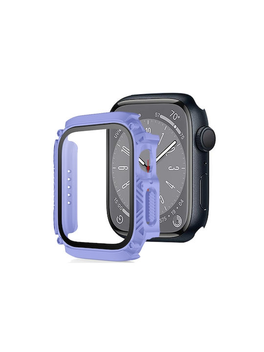 Watch Series 8&7 Plastic Case with Glass in Purple color for Apple Watch Series 8&7 45mm