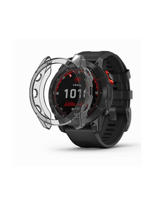 Defense Frame Θήκη Σιλικόνης σε Διάφανο χρώμα για Garmin Fenix 7X, 7X SOLAR