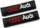 Set Car Seat Belt Pads “audi” 2pcs Oem – Black Carbon