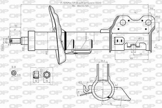 Open Parts Set Shock Absorbers for Opel Mokka / Mokka X