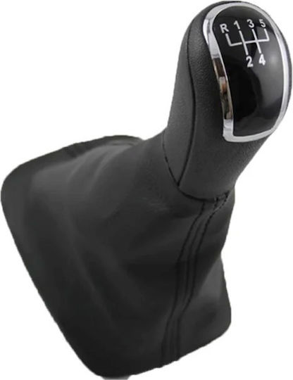 Leather Luxe Shift Knob with Bubble for Skoda Fabia Black