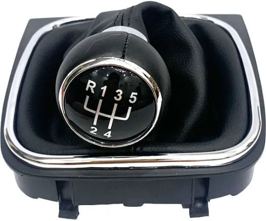 Leather Luxe Shift Knob with Bubble for Volkswagen Golf Black