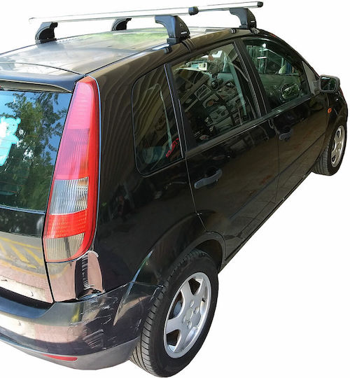 Nordrive Aluminum Car Roof Bars for Ford Fiesta 5D 2002-2008 Set with Roof Rack Legs and Lock