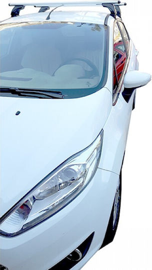Nordrive Aluminum Car Roof Bars for Ford Fiesta 5D 2008+ Set with Roof Rack Legs MΠ.FFIESTA.06