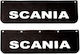 Auto-Spritzschutz Relief Scania 60 cm x 18 cm Schwarze Weiße Relief 2 Stücke