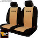 Front Car Covers 2pcs Towel Black