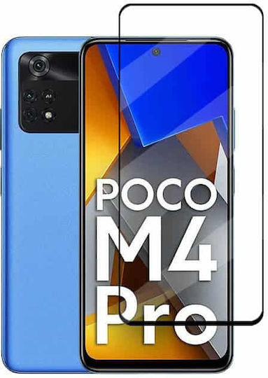 Пълно лепило Закалено стъкло за цялото лице (Poco M4 Pro)