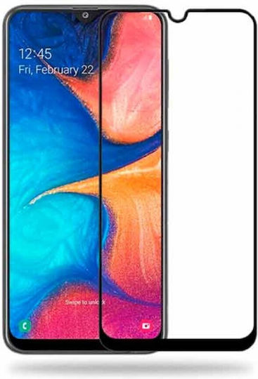 3D Закалено стъкло за цялото лице Черен (Galaxy A20e)