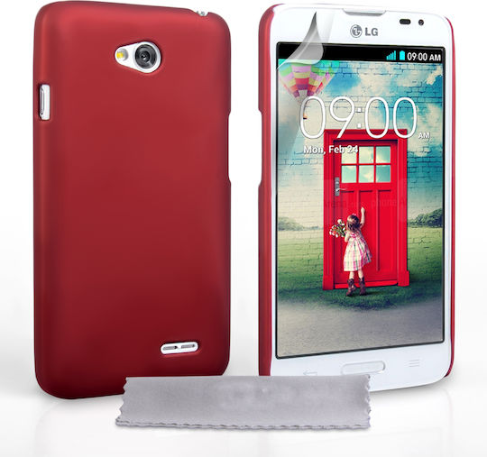 YouSave Accessories Back Cover Set with Glass Red (LG L90)