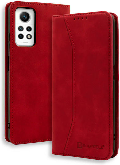 Bodycell Книга Изкуствена кожа / Кожа Червен (Xiaomi 12 ProRealme 12 Pro)
