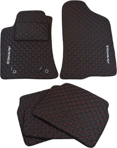 3Lines Σετ Μπροστινά και Πίσω Πατάκια 5τμχ για Toyota Avensis 2003-2008 Μαύρα
