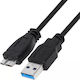MediaRange Regulär USB 3.0 auf Micro-USB-Kabel Schwarz 1.8m (MRCS240) 1Stück