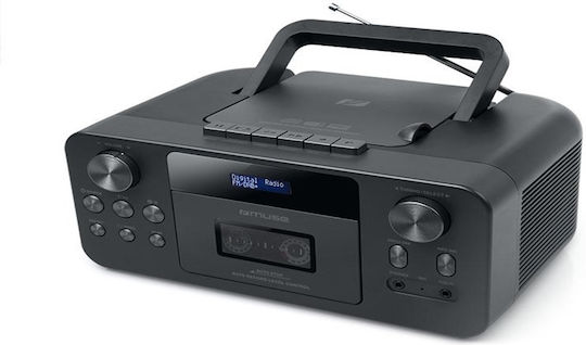 Muse Portable Radio-CD Player with Bluetooth Radio Cassette Player Black