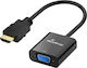 MediaRange Конвертор HDMI / VGA мъжки към HDMI / VGA женски Черен 1бр MRCS231