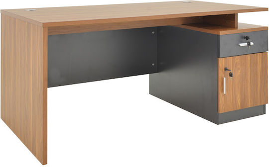 Birou Profesional Oscar cu Birou 150x80x76 cm Culoare Nuc-Antracit