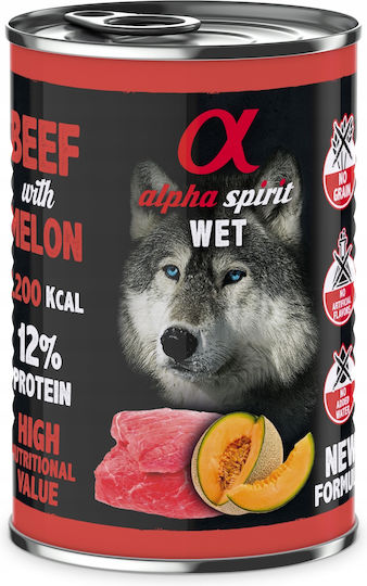 Alpha Spirit Nassfutter Hunde mit Rindfleisch, Fleisch und Leber 400gr