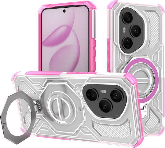 Techsuit Carbon Shield Pro Back Cover Σιλικόνης Ροζ (Honor 400 Pro)