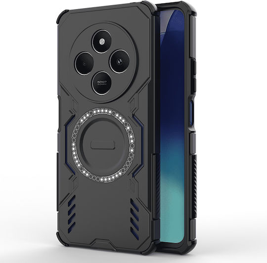 Techsuit Umschlag Rückseite Kunststoff Schwarz (Redmi 14C / Poco C75)