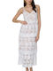 Francesca Καλοκαιρινό Midi Φόρεμα White