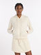 Women's Sweatshirt Cardigan Hooded Beige