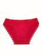 Women's Slip with Lace Red