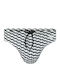 Logo Men's Swimwear Slip White-Black