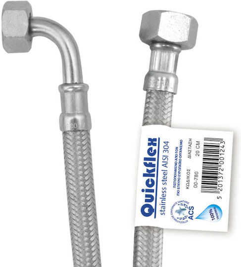 Spiralschläuche Verbindung Inox Ecke 30cm Θ-θ 1/2 Viospiral Quickflex 00-0782