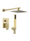 Wattarino Built-in Mixer & Shower Head Set for Shower Gold